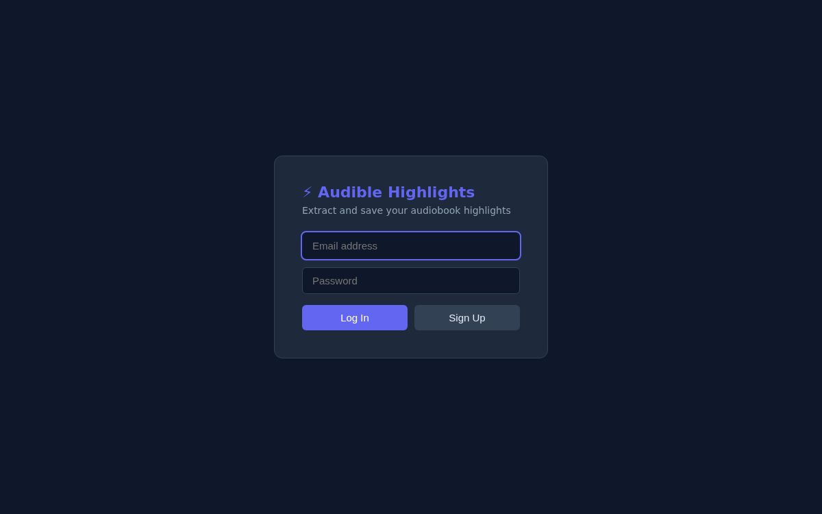 Audible Highlights screenshot