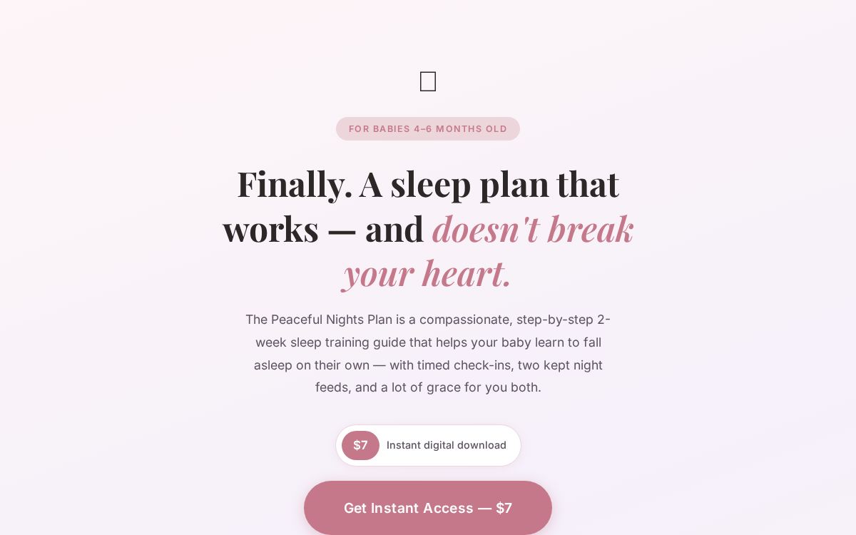Peaceful Nights Plan screenshot